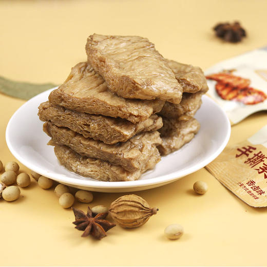 王麻婆手撕素肉500g/袋装 一袋四个口味 （香卤味、辣子鸡味、黑鸭味、麻辣味） 商品图3