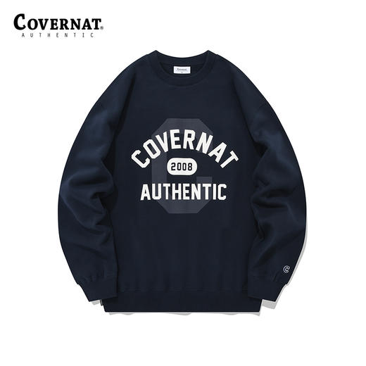 Covernat韩国潮牌套头卫衣男女春拱形标志C标衫套头衫加绒上衣CO2203CR10 商品图3