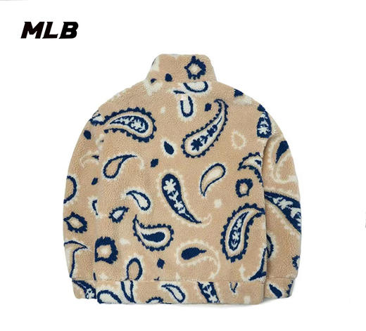 【限时秒杀】MLB羊羔绒运动外套男女装2022腰果花系列羊羔绒外套3AFDI0126 商品图3