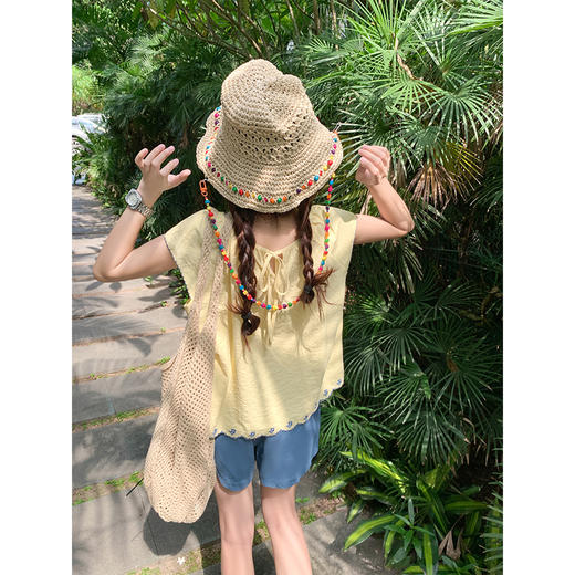 <曾小咸推荐>夏季新款韩版个性刺绣设计衬衫 商品图4