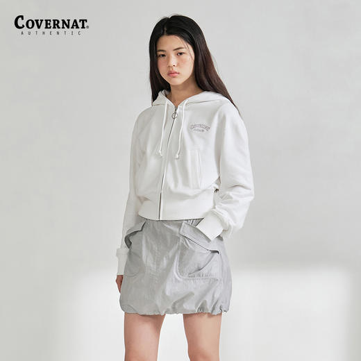 covernat韩国潮牌露脐带帽拉链外套女甜酷潮流时尚短外套2024春夏 商品图0