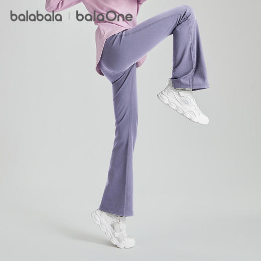巴拉巴拉balaOne童装女童打底裤2025秋新儿童长裤高弹微喇叭裤子 商品图2