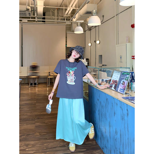 <曾小咸推荐>现货秒杀！卖完不补 ！微信打折价！韩系印花短袖 日常119.99 立减60 秒杀59.99！绿色半身裙 日常139.99 立减70 秒杀69.99！ 商品图4