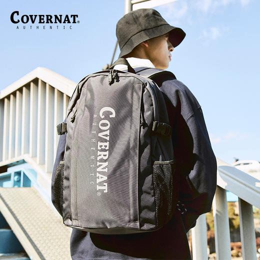 covernat韩国潮牌双肩背包经典大容量27L两侧纱网方兜时尚 商品图3