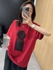 清仓价2025~欧货酒红立体几何宽松大版T恤-喜出 商品缩略图0