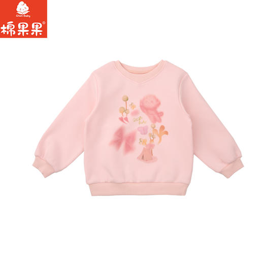 棉果果秋季新品女童樱花粉空气棉圆领套头卫衣M322180225412 商品图1