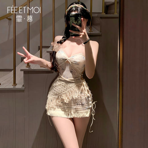 【情趣内衣】霏慕 波西米亚度假碎花连衣裙ZY51 商品图7