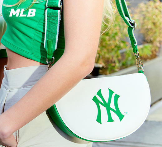 MLB女款大标拼色款西瓜包斜挎包3ACRS033N 商品图2