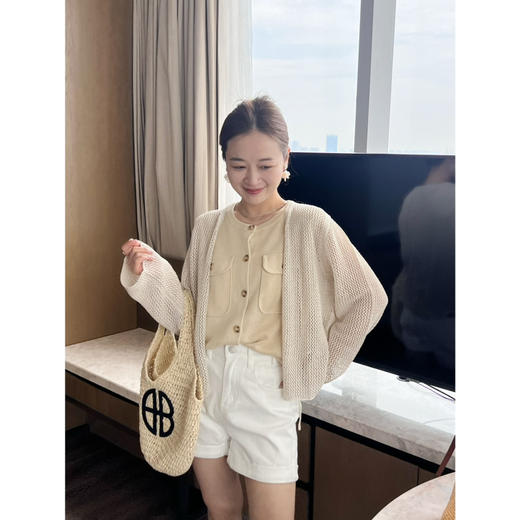 2506505    超美系带 镂空开衫 商品图9