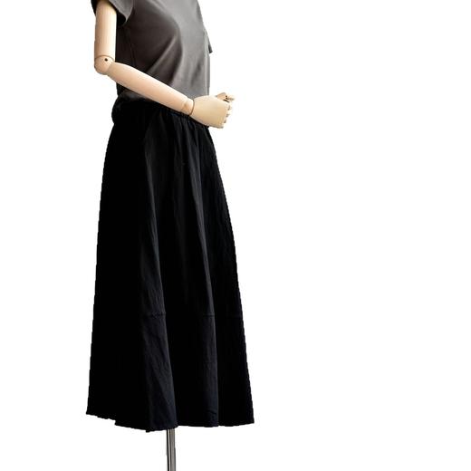 丁摩 【天丝亚麻裙】白色花苞裙女夏新天丝亚麻宽松中长蓬蓬半身裙子5ZF-C389 商品图4