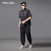 PINLI品立2025夏季新款潮牌轻奢感钉珠短袖衬衫男士宽松休闲衬衣GD252113433 商品缩略图2