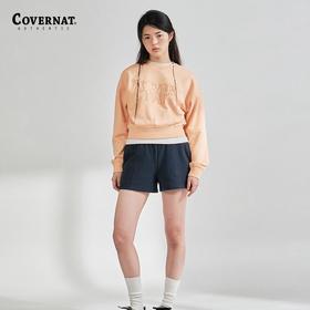 covernat韩国潮牌时尚LOGO宽松露脐女士裁剪卫衣2025春夏新CO2401CR73