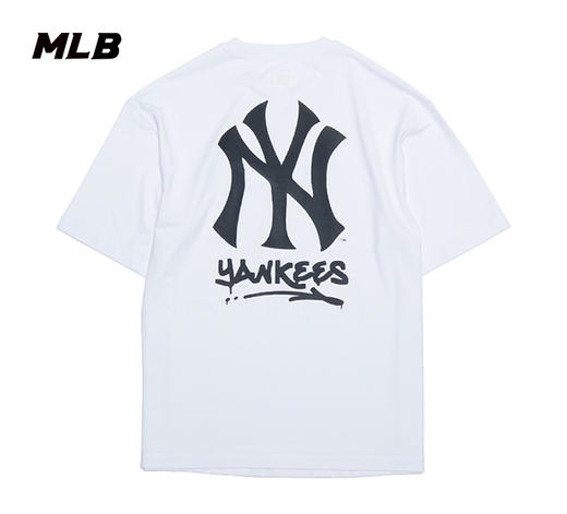 MLB男女同款背标时尚大标涂鸦字母时尚T恤3ATSB0853 商品图3
