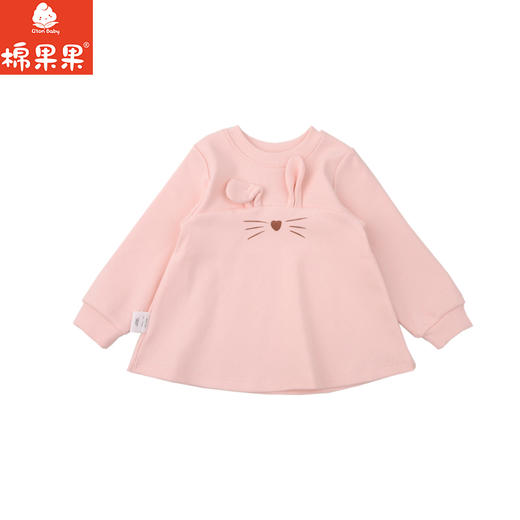 棉果果秋季新品女童樱花粉套头娃娃衫M322180225415 商品图1