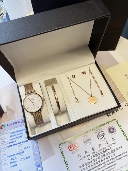「DW手表四件套金白色」全新原装正品dw四件套手表Dw手镯套盒 商品图1