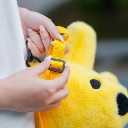 毛绒团团公仔头斜挎包 商品图3