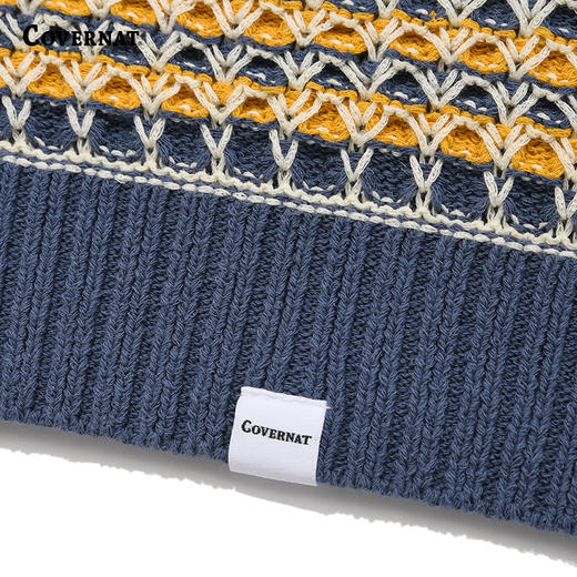 Covernat韩国潮牌时尚中款针织衫舒适透气翻领短袖2024年春夏CO2402KT03 商品图3