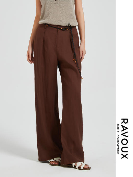 272169928度假风亚麻长裤 商品图0