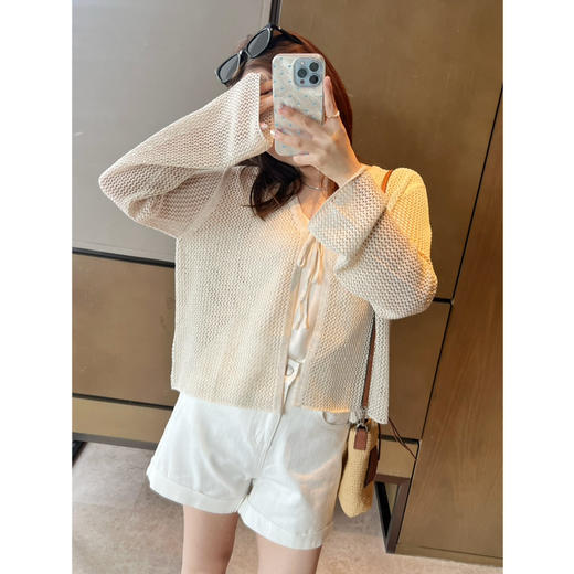 2506505    超美系带 镂空开衫 商品图8
