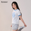 covernat韩国潮牌女士四叶草心形T恤清新潮流时尚短袖2025CO2402ST71 商品缩略图1