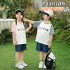 【夏日清爽，童趣系列套装~】儿童短袖T恤套装 牛仔短裤熊猫印花 无骨短袖 手感细腻 不易变形-QQ 商品缩略图1