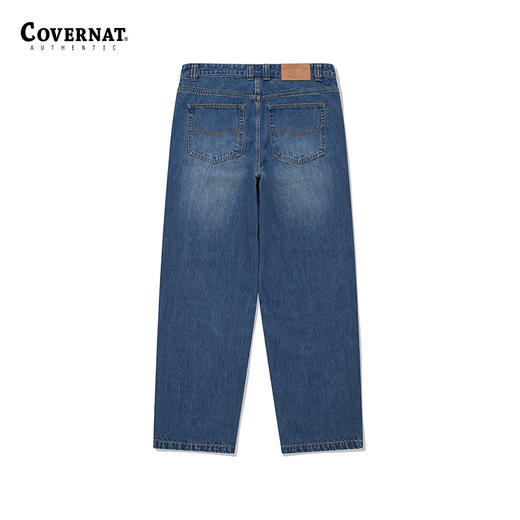 Covernat牛仔裤春夏新品蓝色直筒牛仔裤子宽松休闲街头穿搭CO2301PT41BL 商品图2