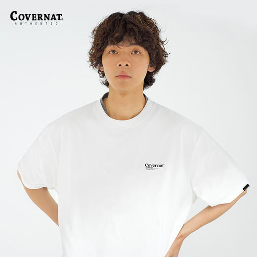 covernat韩国潮牌男女情侣同款短袖时尚图案 T 恤2025春夏CO2402ST32 商品图3