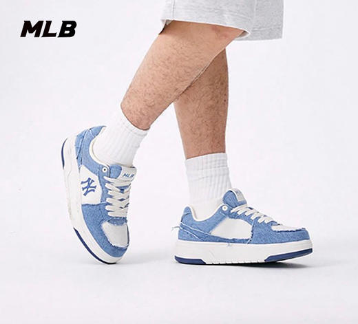 MLB男女同款NY标牛仔元素25春新款运动鞋3ASXV015N 商品图5