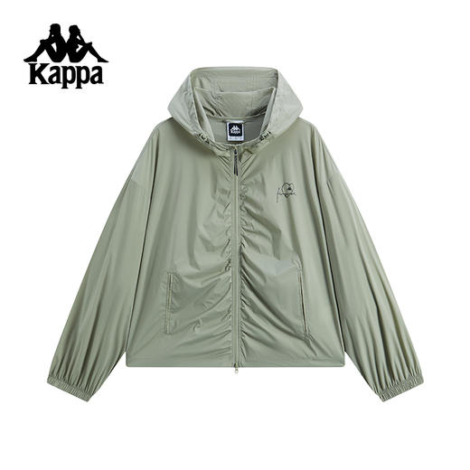 Kappa卡帕背靠背运动外套女2025夏季新款休闲连帽上衣男款防泼水KPDJCFJ61 商品图0