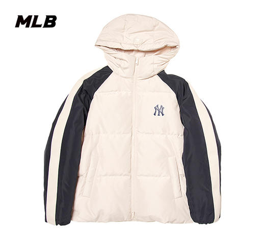 MLB男女同款学院风字母标拼接色羽绒服3ADJV0246 商品图6