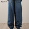 Covernat牛仔裤春夏新品蓝色直筒牛仔裤子宽松休闲街头穿搭CO2301PT41BL 商品缩略图1