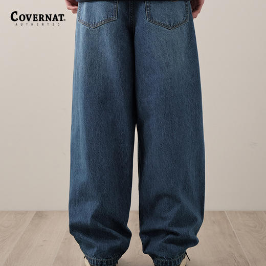 Covernat牛仔裤春夏新品蓝色直筒牛仔裤子宽松休闲街头穿搭CO2301PT41BL 商品图1