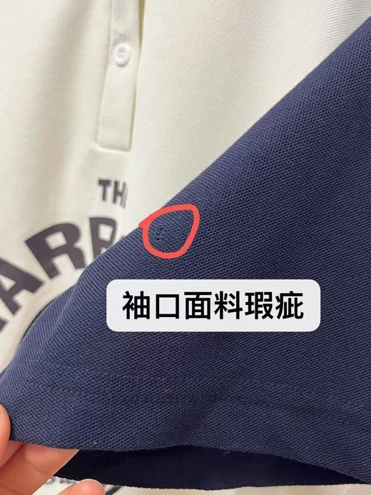 清仓价2025~（微瑕）5532藏青袖翻领宽松短袖T恤-喜出 商品图2