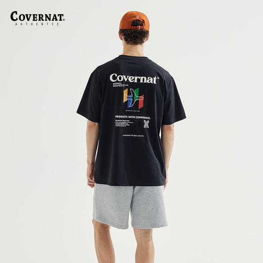 covernat韩国潮牌男女情侣同款短袖时尚图案 T 恤2025春夏CO2402ST32 商品图1
