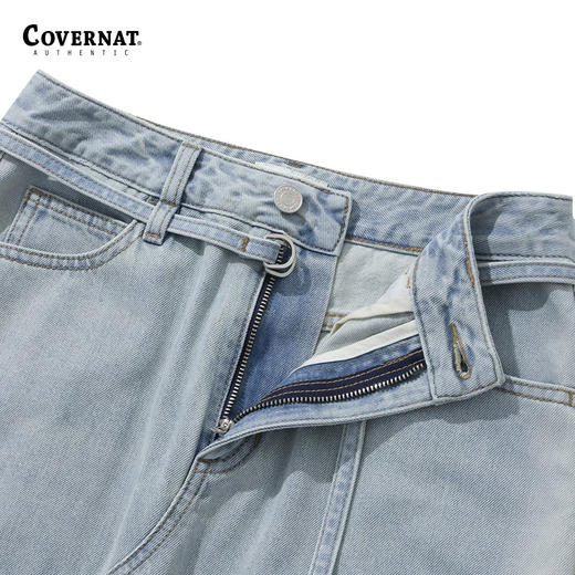 covernat韩国潮牌女士腰带牛仔长裙甜潮流时尚甜酷风半裙2024夏新CO2401SR72 商品图3