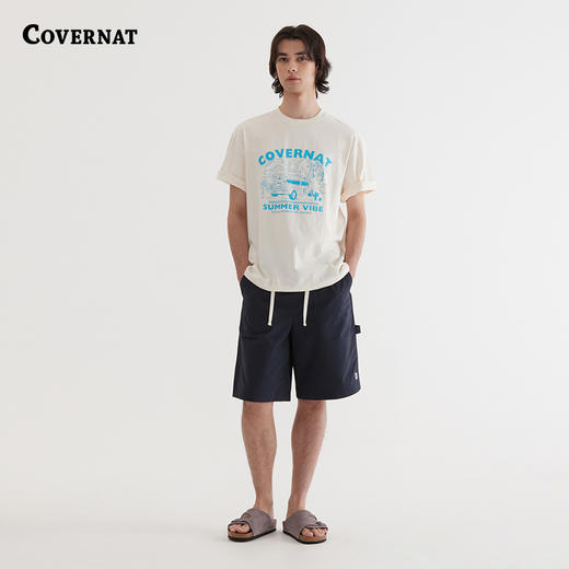 COVERNAT韩国潮牌夏日主题印花短袖T恤潮流男女时尚2025夏季新CO2502ST41 商品图2
