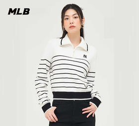 MLB女款条纹款立领学院风短款卫衣3FKPV0244【无货退款】