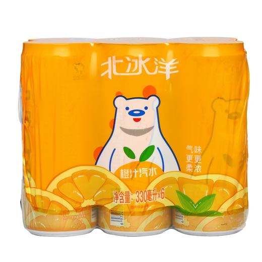 北冰洋 橙汁汽水330ml*24罐 果汁碳酸饮料整箱 商品图5