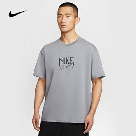 Nike/耐克短袖男夏新款宽松运动休闲背后篮球印花棉T恤HJ3432