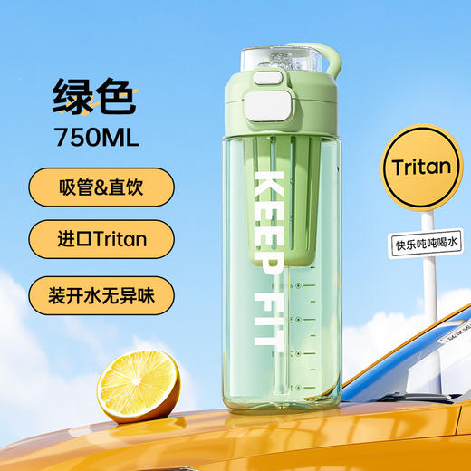 【你的喝水新搭子】塑料水杯便携学生新款男女高颜值情侣防摔外出tritan泡茶随行杯子。ry 商品图7