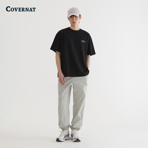 COVERNAT韩国潮牌简约短袖多种排版LOGO男女同款时尚2025春夏新CO2502ST46 商品图2