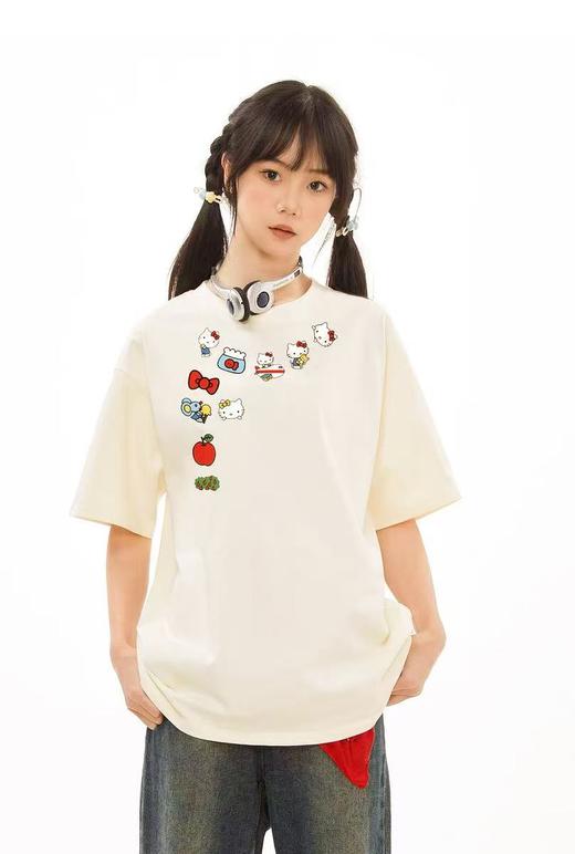 七夕福利-NO退~情侣潮牌100%棉hello kitty印花短袖T恤-喜出 商品图0