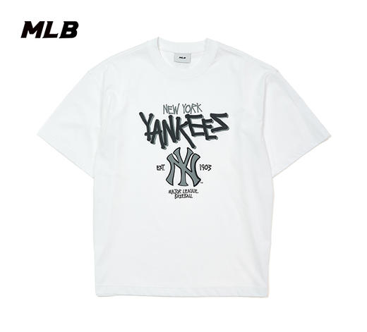 MLB男女同款涂鸦风25春夏新款时尚T恤3ATSB0553 商品图0