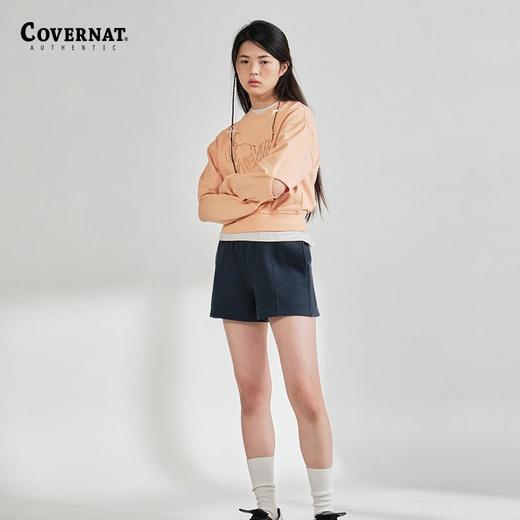 covernat韩国潮牌时尚LOGO宽松露脐女士裁剪卫衣2025春夏新CO2401CR73 商品图1