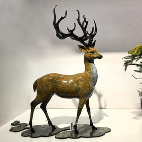 一鹿平安°黄铜摆件