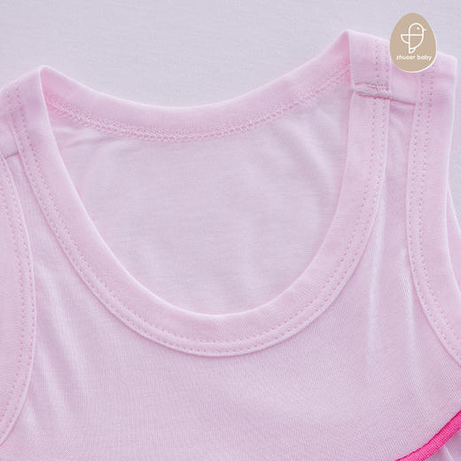 【无袖连衣裙】卓儿夏季女童裙子纯棉简约薄款花边短袖中长款连衣裙 商品图3