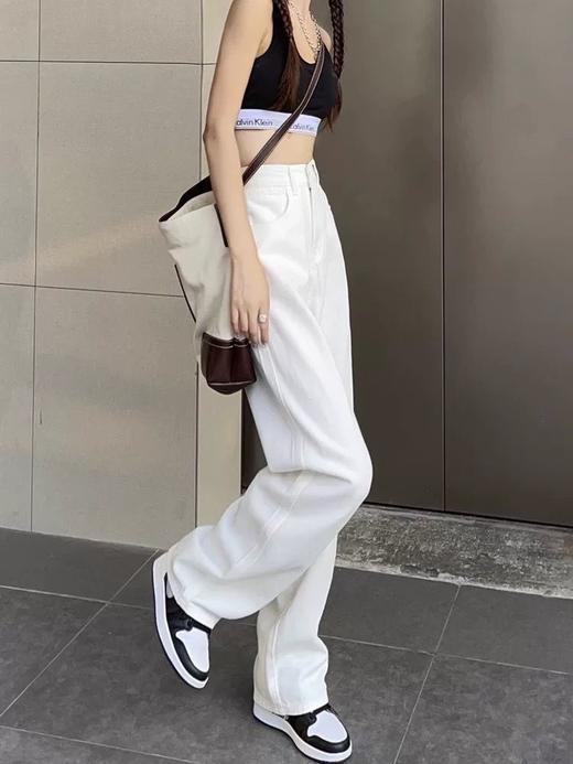 高端局【天丝冰感白色牛仔裤】独家面料!顶级柔软!丝滑垂坠!裸穿呼吸感!莱赛尔天丝面料 纯天然木浆竹子制作而成，直筒微阔裤型十防蚊防晒! 商品图6