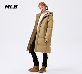 MLB男女同款背标字母标简约款长款羽绒服3ADJB1846