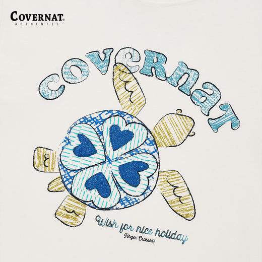 covernat韩国潮牌圆领T恤女士甜酷潮流时尚短袖2024春夏新品CO2402ST73 商品图3