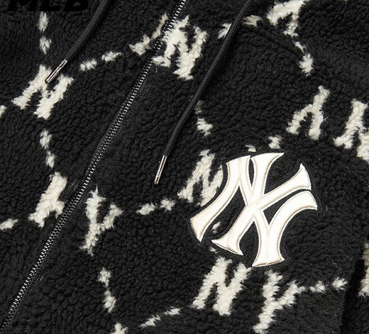 MLB男女卫衣NY洋基队情侣老花连帽拉链卫衣舒适款3AJPF1316 商品图5
